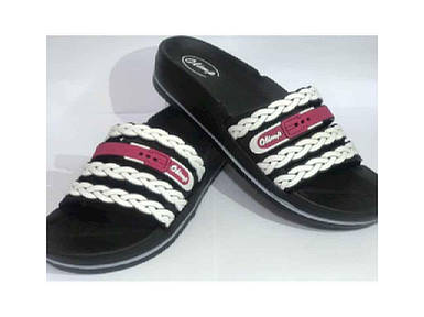 Капці пляжні жіночі (8 пар) L-102 чорні (36-40/41р.) ТМ ОЛИМП FG