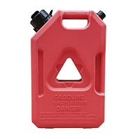 Плоская канистра 4 литра с лейкой для топлива или воды (Красная)