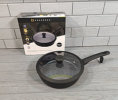 Велика глибока сковорода 26см 3.1л Edenberg EB-3492 / Сководода з діамантовим антипригарним покриттям R_1568
