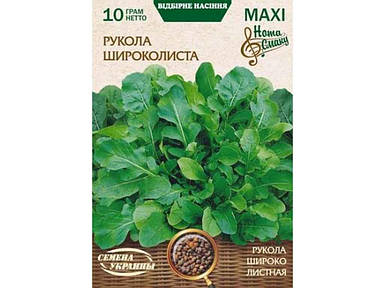 Максі Рукола Широколисна 10 г (10 пачок насіння) ТМ СЕМЕНА УКРАЇНИ FG