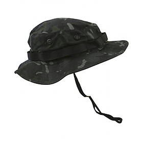 Панама тактична Kombat UK Boonie Hat US Style Jungle Hat чорний мультикам