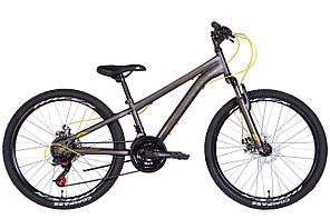 Велосипед ST 24 "Discovery RIDER Vbr рама 11,5" сріблястий/жовтий (OPS-DIS-24-308)