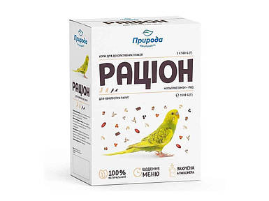 Корм Раціон для хвилястих папуг МУЛЬТИВІТАМІН ЙОД 1500г ТМ ПРИРОДА FG