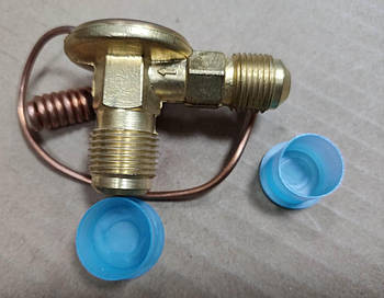 Клапан ТРВ терморегулюючий Вхід: 5/8" Вихід: 3/4" штуцерний зі спіраллю під конус