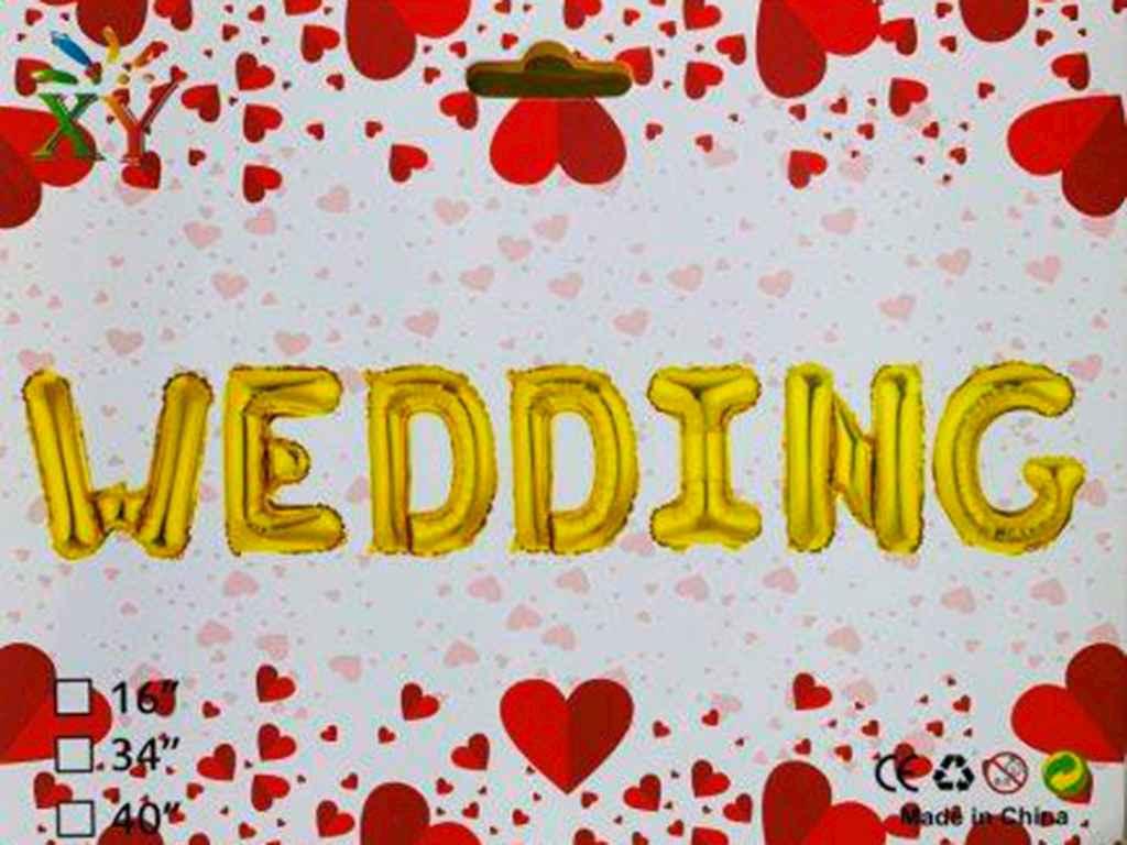 Набір з 7 кульок, WEDDING 16 ЗОЛОТО 837221 ТМ PELICAN FG