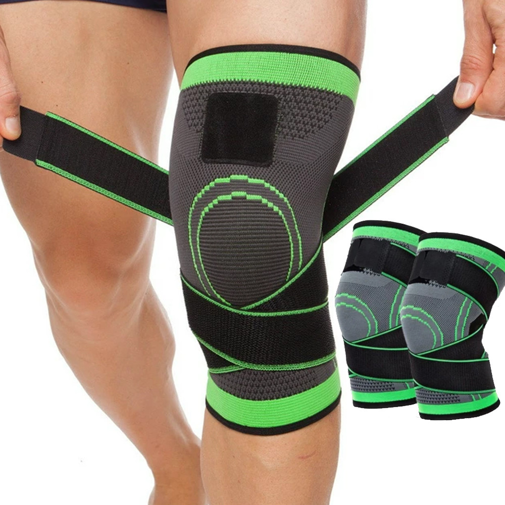 Бандаж колінного суглоба XL, KNEE SUPPORT WN-26, Зелений / Фіксатор колінного суглоба / Наколінник еластичний