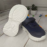 Дитячі дихаючі літні легкі текстильні кросівки для хлопчика TOM.M T9893 синій, фото 7