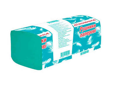 Рушники паперові зелені V-склад 160 шт ТМ Ніжненька FG