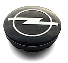 Ковпачок для дисків Borbet RIAL з логотипом Opel 56 мм 51 bмм чорні, фото 2