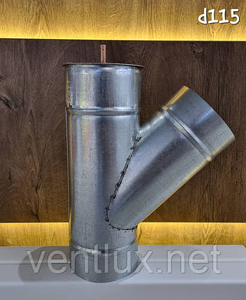 Трійник 45° оцинкований d-115, фото 1