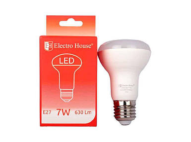 Лампа світлодіодна LED Гриб R63 E27 7Вт 4100К EH-LMP-R63 ТМ ELECTROHOUSE FG