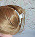 Затискачі для волосся, краб пластиковий дуга, імітація перлин 11 см, фото 4