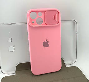Чохол на iPhone 13 накладка бампер SLIDER Silicone Case Full силіконовий original рожевий