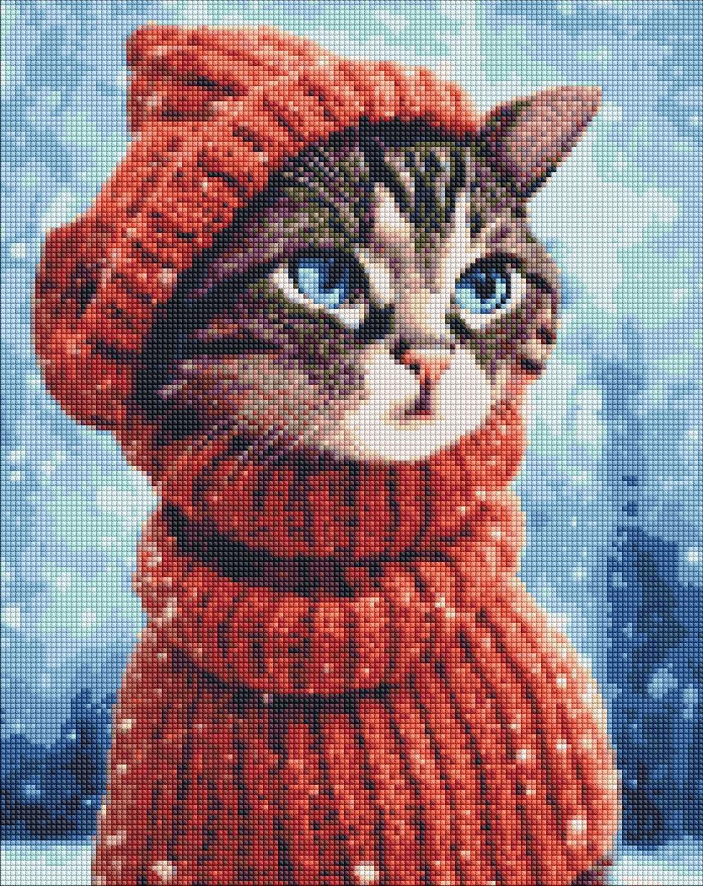 Алмазна мозаїка вишивка 40х50 см Дивовижна киця ©Neag Mircea Marius. Ідейка. АМО7350
