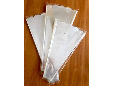 Пакет для квітів конусний прозорий 6*20*60 (100шт/уп) ТМ УПАКОВКИН FG