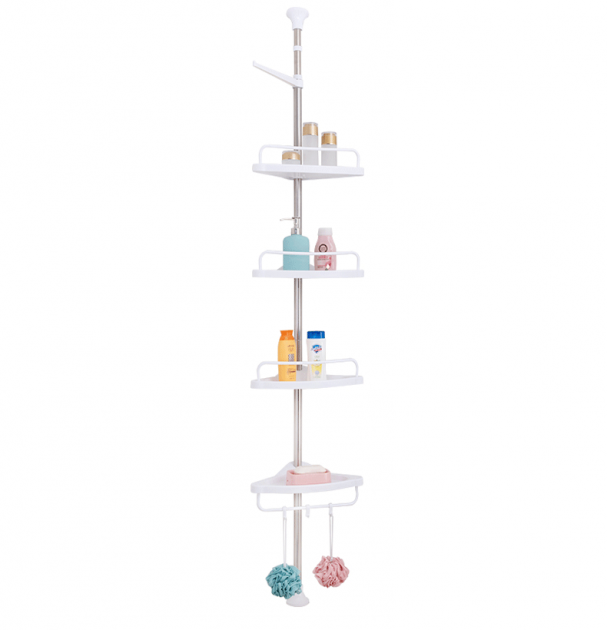 Кутова телескопічна полиця для ванної кімнати Multi Corner Shelf 229х33 см