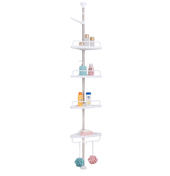 Кутова телескопічна полиця для ванної кімнати Multi Corner Shelf 229х33 см