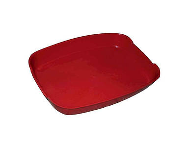 Туалет котячий (для котів/собак) без сітки малий 37х28х6см червоний ТМ ZOO SET FG