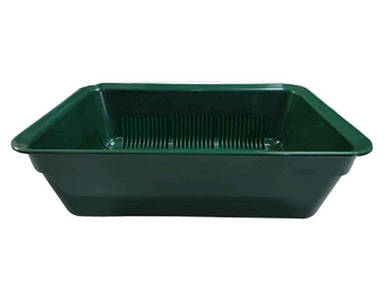 Туалет котячий (для котів/собак) глибокий з сіткою 40х28х12см Зелений ТМ ZOO SET FG