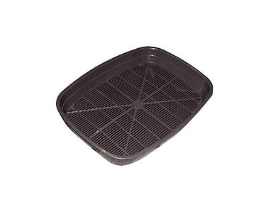 Туалет котячий (для котів/собак) з сіткою коричневий (27х37х5см) ТМ ZOO SET FG