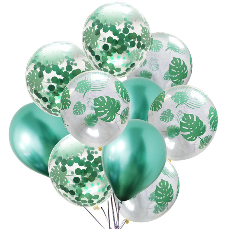 Фонтан з 10 кульок | Принт Листя