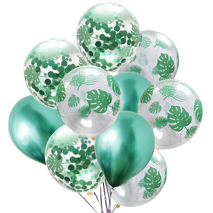 Фонтан з 10 кульок | Принт Листя, фото 1