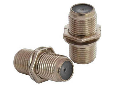 Перехідник телевізійний Fгніздо-Fгніздо з металевою гайкою ТМ КИТАЙ FG