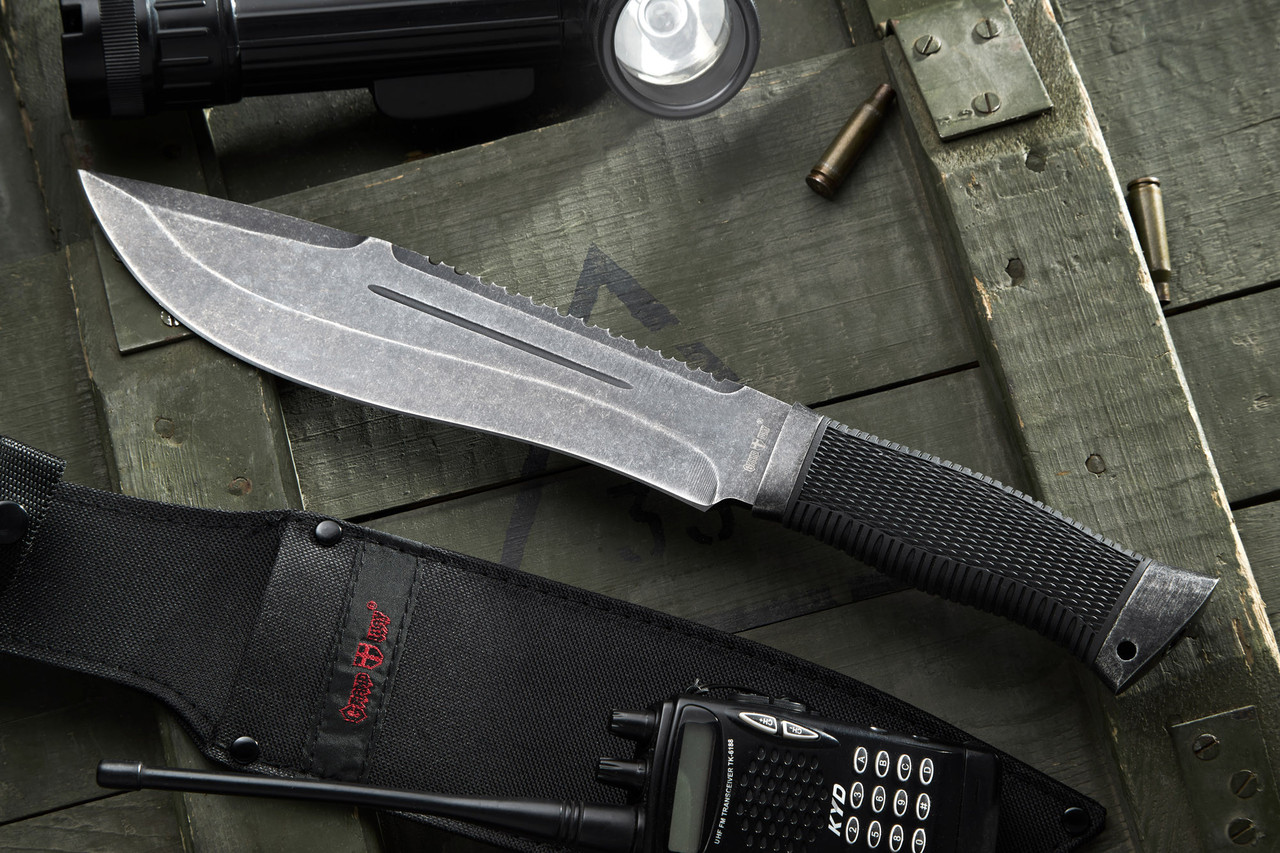 Ніж армійський мисливський тактичний GW12UP. Широкий подовжений клинок, якісна сталь.