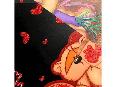 Пакет подарунковий M Bear with bouquet 26*32*10см ST01611-M ТМ STENSON FG