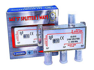 Сплітер 3ТВ-проходом живлення Germany FG