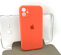 Чехол на iPhone 11 накладка бампер Original Soft Case Full силиконовый кораловый