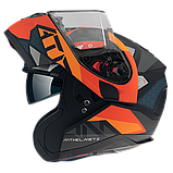 Мотошолом MT ATOM SV W17 A4 Matt Orange, фото 3