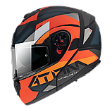 Мотошолом MT ATOM SV W17 A4 Matt Orange, фото 5