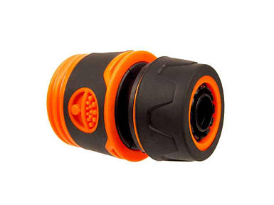 Конектор для шланга 1/2-5/8 ЛЮКС резинований арт.534 пластик ТМ SLD FG