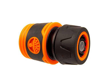Конектор для шлангу 1/2-5/8 з аквастопом ЛЮКС гумований арт.535 пластик ТМ SLD FG