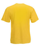 Футболка мужская однотонная хлопковая - 61-036-34 ярко-желтая