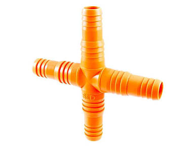 Зєднувач на шланг 1/2-5/8 хрестове універсал арт.048 пластик ТМ SLD FG