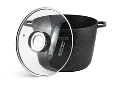 Набір дві каструлі казани з кришками Edenberg EB-8133 набір 4 предметів приладдя для кухні чорний, фото 3