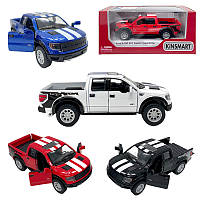 Металева інерційна машинка "Ford F-150 SVT Raptor" Kinsmart КT 5365 WF, 4 кольори