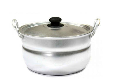 Каструля алюмінієва сферична 10л мет. кришк ТМ INTEROS FG