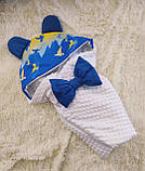 Яскравий весняний комплект на виписку з пологового будинку для новонароджених малюків ШкодаМода Білий, фото 6