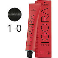 Крем-краска для волос Schwarzkopf Igora Royal 1-0 Черный 60 мл