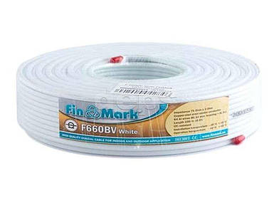 Кабель коаксіальний F660BV білий (100 м.) 60% ТМ FinMark FG