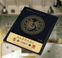 Індукційна електрична однокомфоркова плита Domotec MS-5833 2000 Вт Чорна