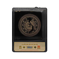 Компактна переносна побутова електроплита Domotec MS-5833 Чорна, Плита індукційна domotec