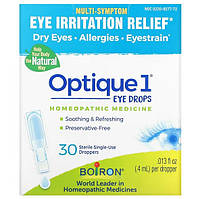 Глазные капли для снятия раздражения (Optique 1 Eye Drops) Boiron 30 пакетиков с пипеткой по 0,4 мл