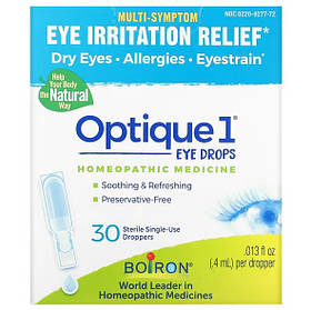 Краплі для очей (Optique 1 Eye Drops) Boiron 30 пакетиків із піпеткою по 0,4 мл