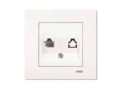 Розетка телефонна Bila Karre ТМ VIKO FG