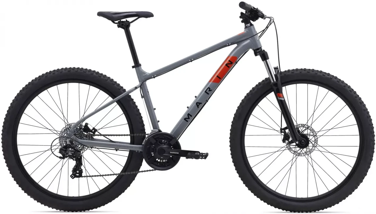 Велосипед 27,5" Marin BOLINAS RIDGE 1 рама - S Gloss Grey/Black/Roarange