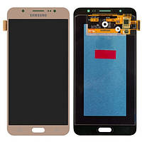 Дисплейный модуль (Lcd+Touchscreen) для Samsung J710F, J710FN, J710H, J710M Galaxy J7 (2016) OLed золотой